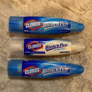 3 Vintage USED Clorox Bleach Pens